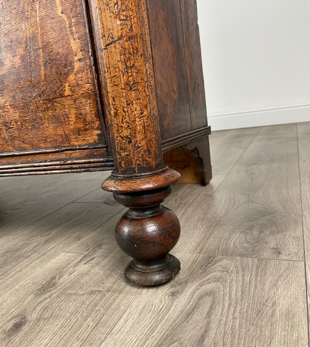 Antique 18th Century Quarter Cut Oak Chest Of Drawers ( REF AF-3050 ) View XII