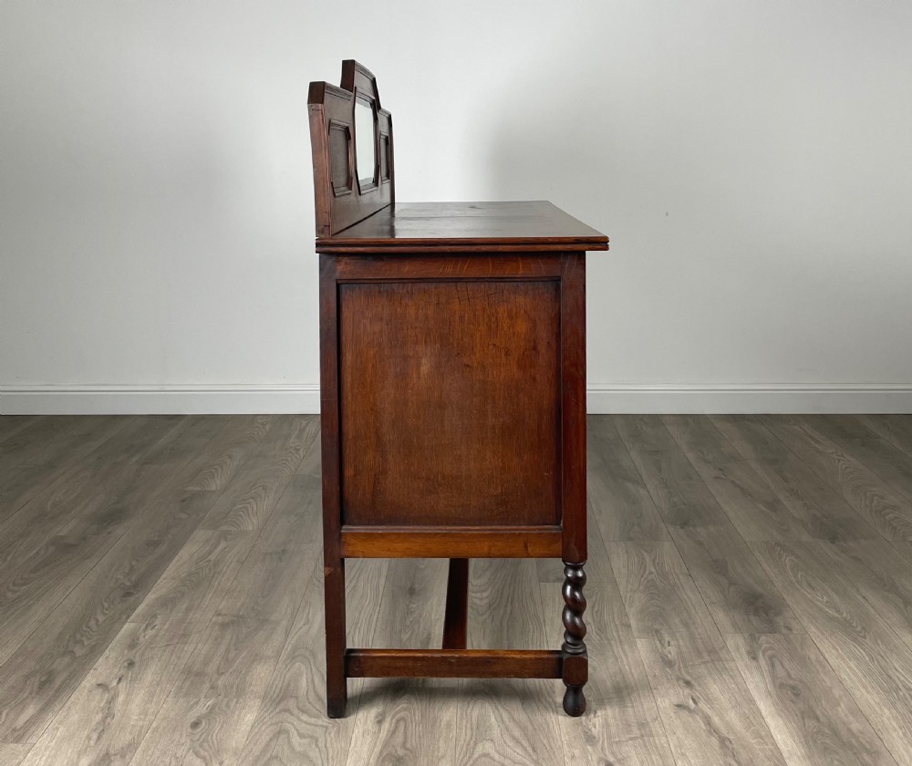 Antique 20th Century Mirror Back Sideboard In Oak View IV