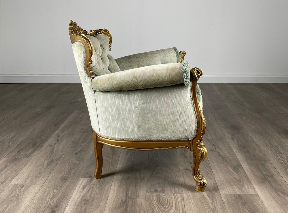 Antique 19th Century Pair Of French Gilded Armchair's View VII