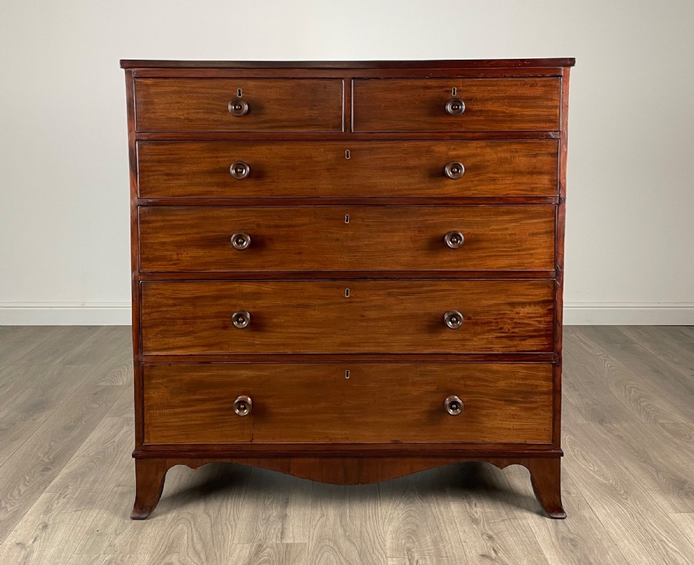 Antique 19th Century Mahogany Chest Of Drawers