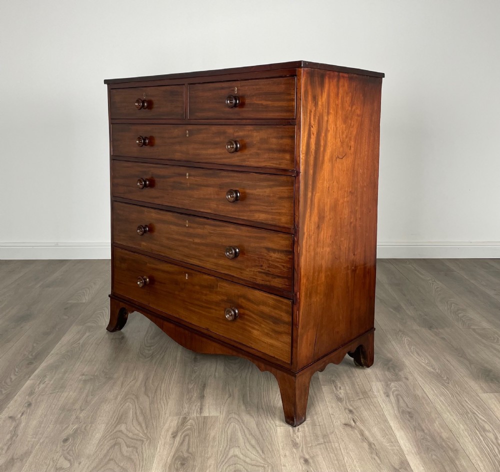 Antique 19th Century Mahogany Chest Of Drawers View II