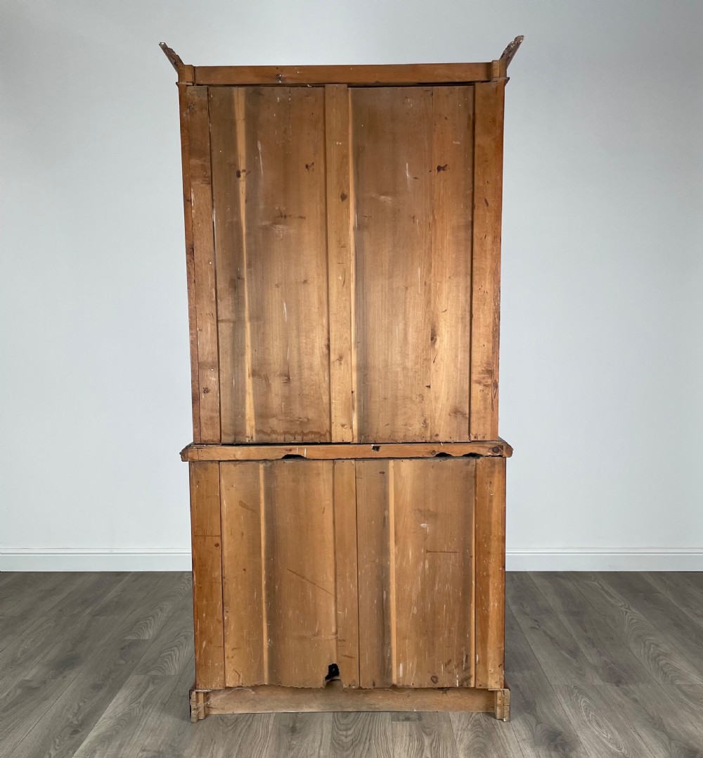 Antique 20th Century Bookcase On Cupboard In Oak View VII