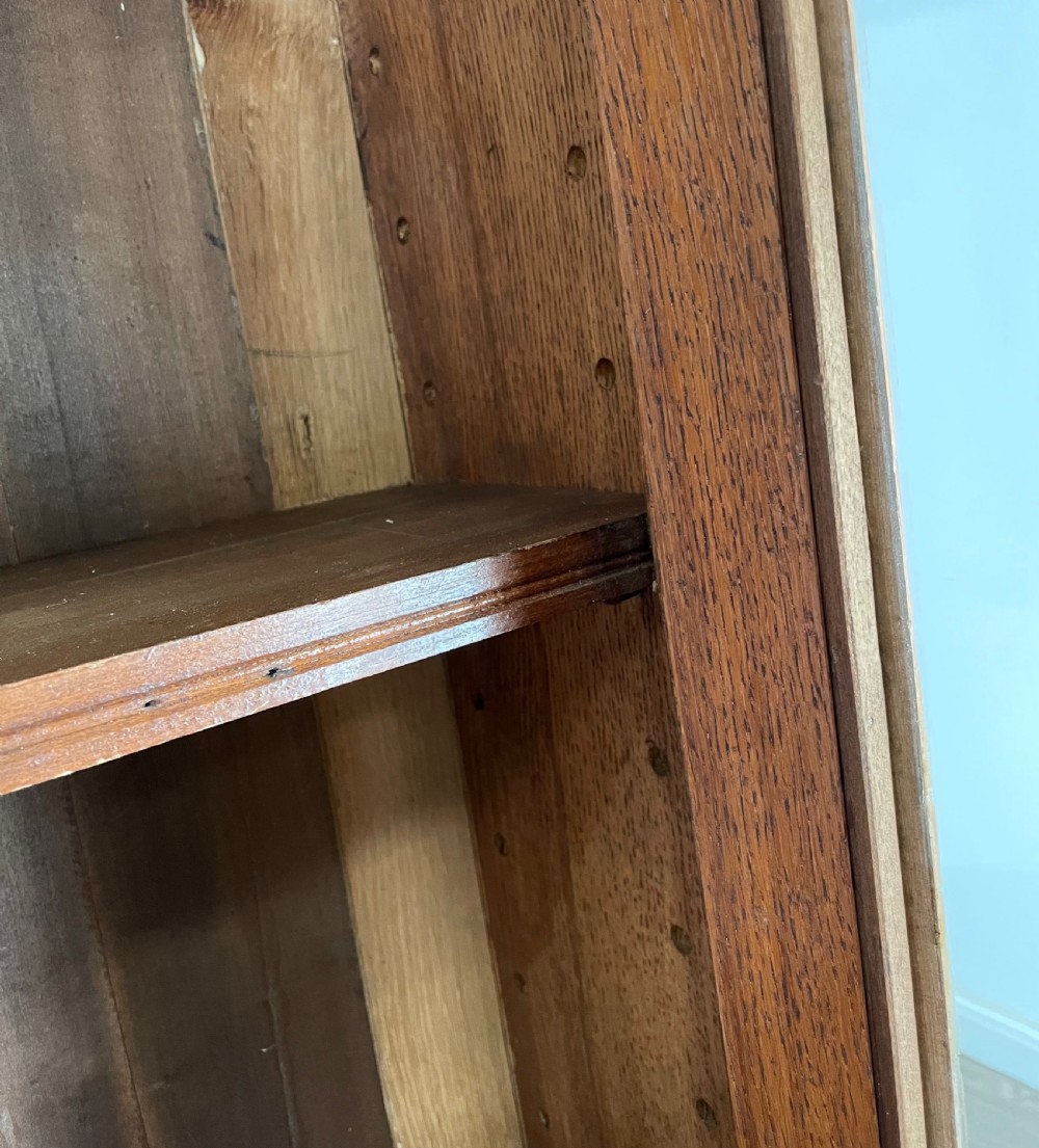 Antique 20th Century Bookcase On Cupboard In Oak View XIV