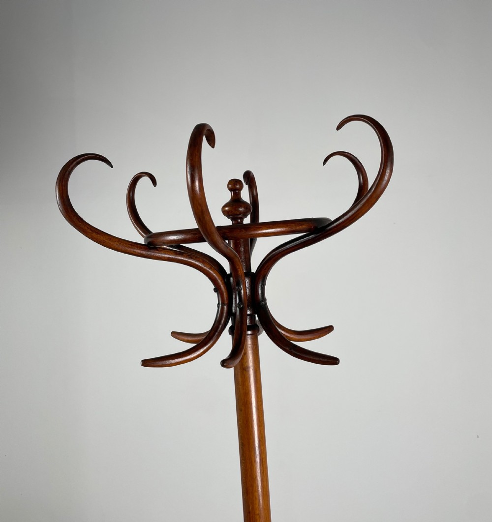 Antique 20th Century Bentwood Coat Stand In Mahogany View II
