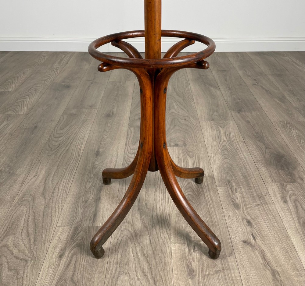 Antique 20th Century Bentwood Coat Stand In Mahogany View IV