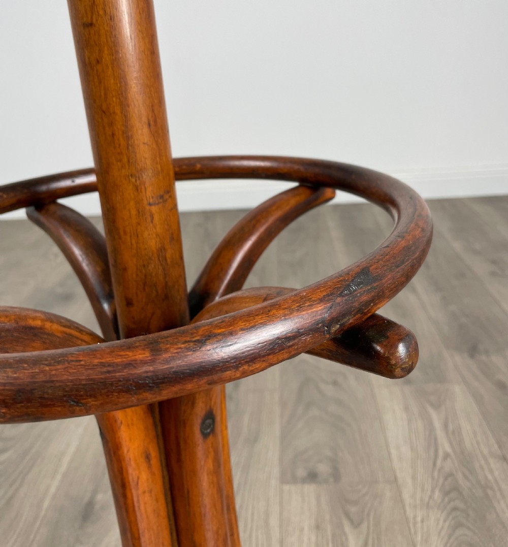 Antique 20th Century Bentwood Coat Stand In Mahogany View V