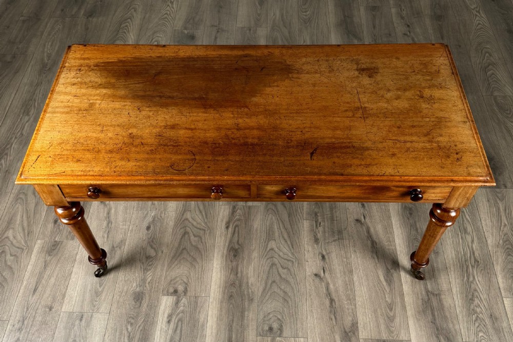 Antique 19th Century Writing Table In Mahogany View IX