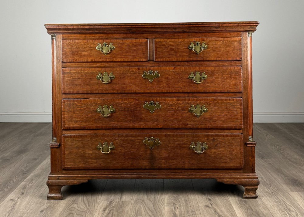 Antique 18th Century Oak Chest Of Drawers