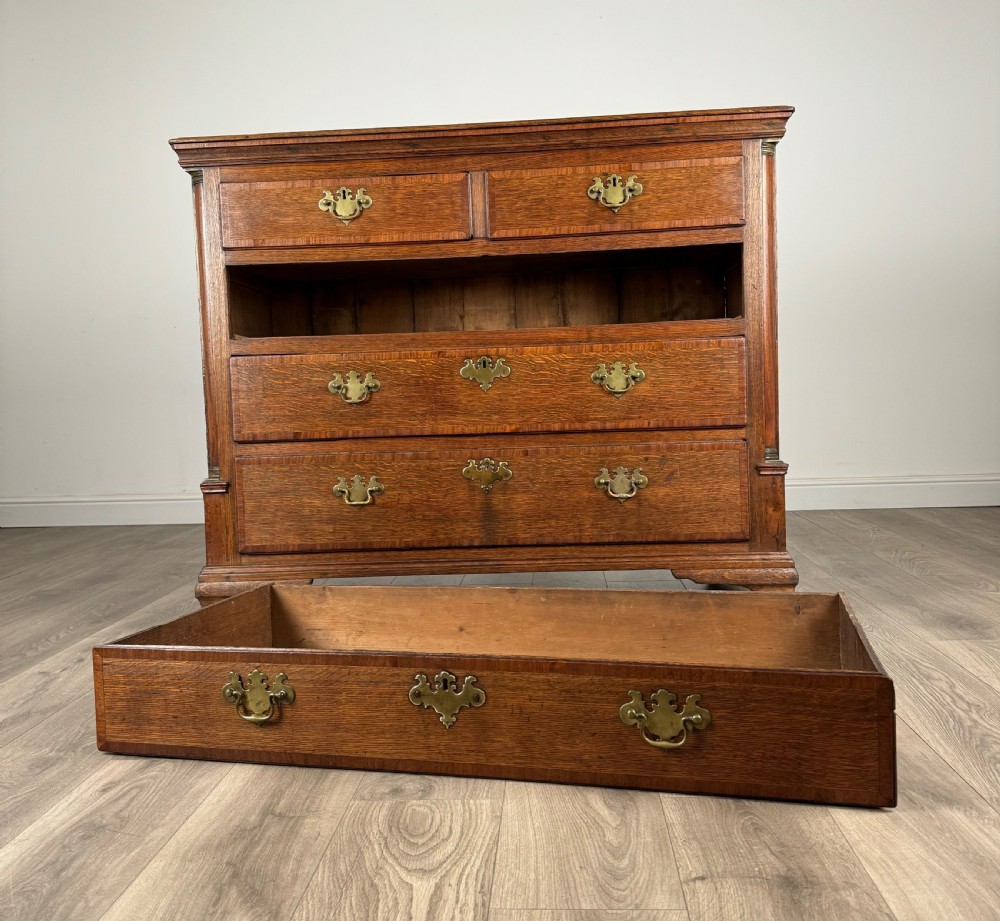 Antique 18th Century Oak Chest Of Drawers View X