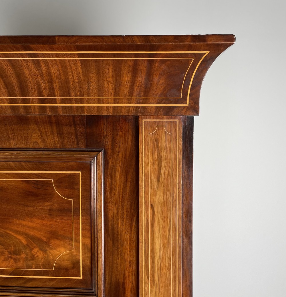 Antique 18th Century Wardrobe In Mahogany View XI