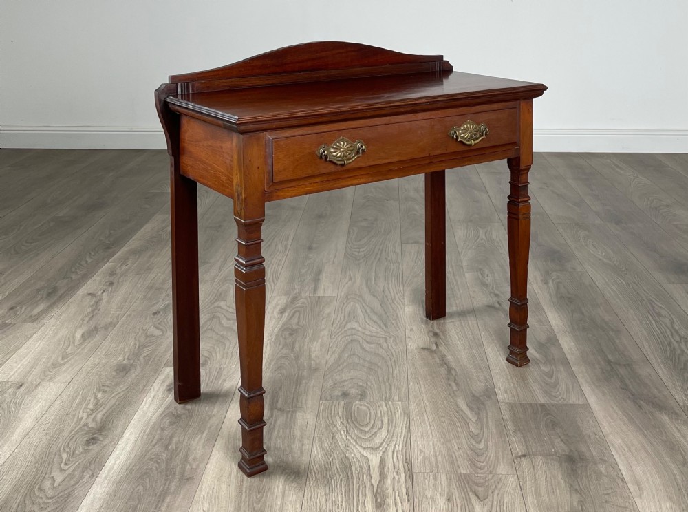 Antique 20th Century Side Table / Hall Table In Mahogany View VIII