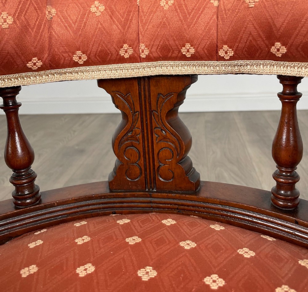 Antique Pair Of 19th Century Tub Chairs In Mahogany View VIII