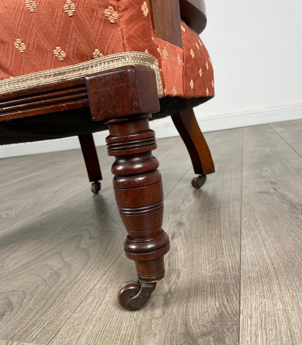 Antique Pair Of 19th Century Tub Chairs In Mahogany View IX