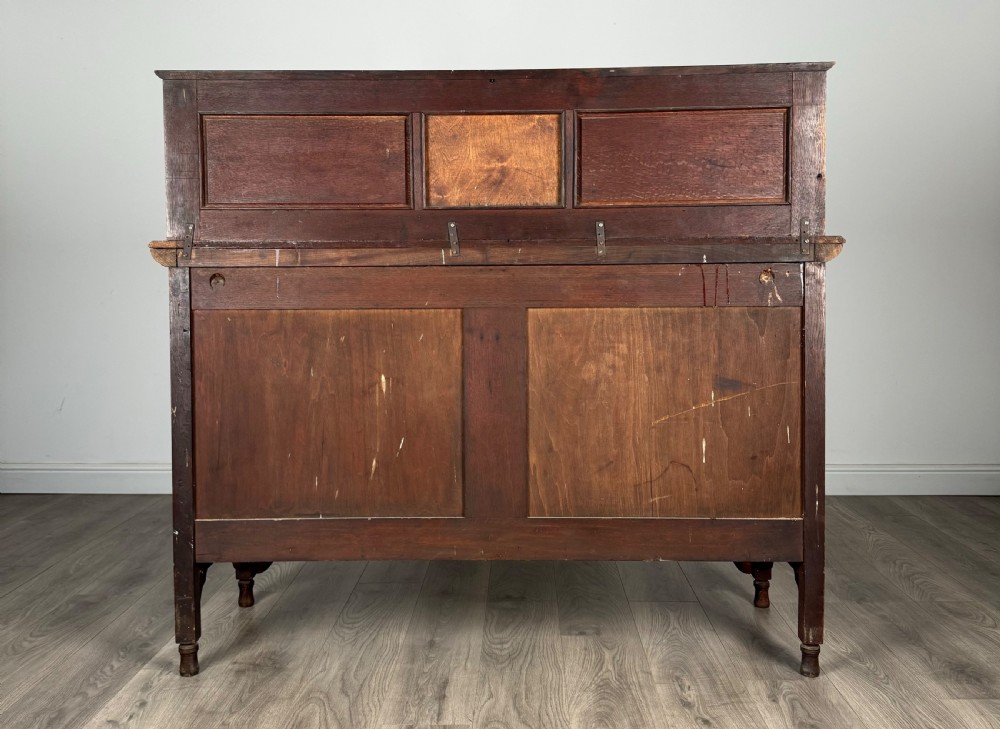 Antique 20th Century Art Nouveau Style Sideboard In Oak View VI