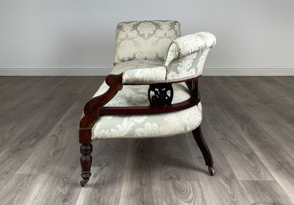 Antique 20th Century Settee In Mahogany View III