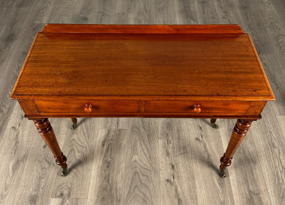 Antique 19th Century Writing Table / Side Table In Mahogany View IX