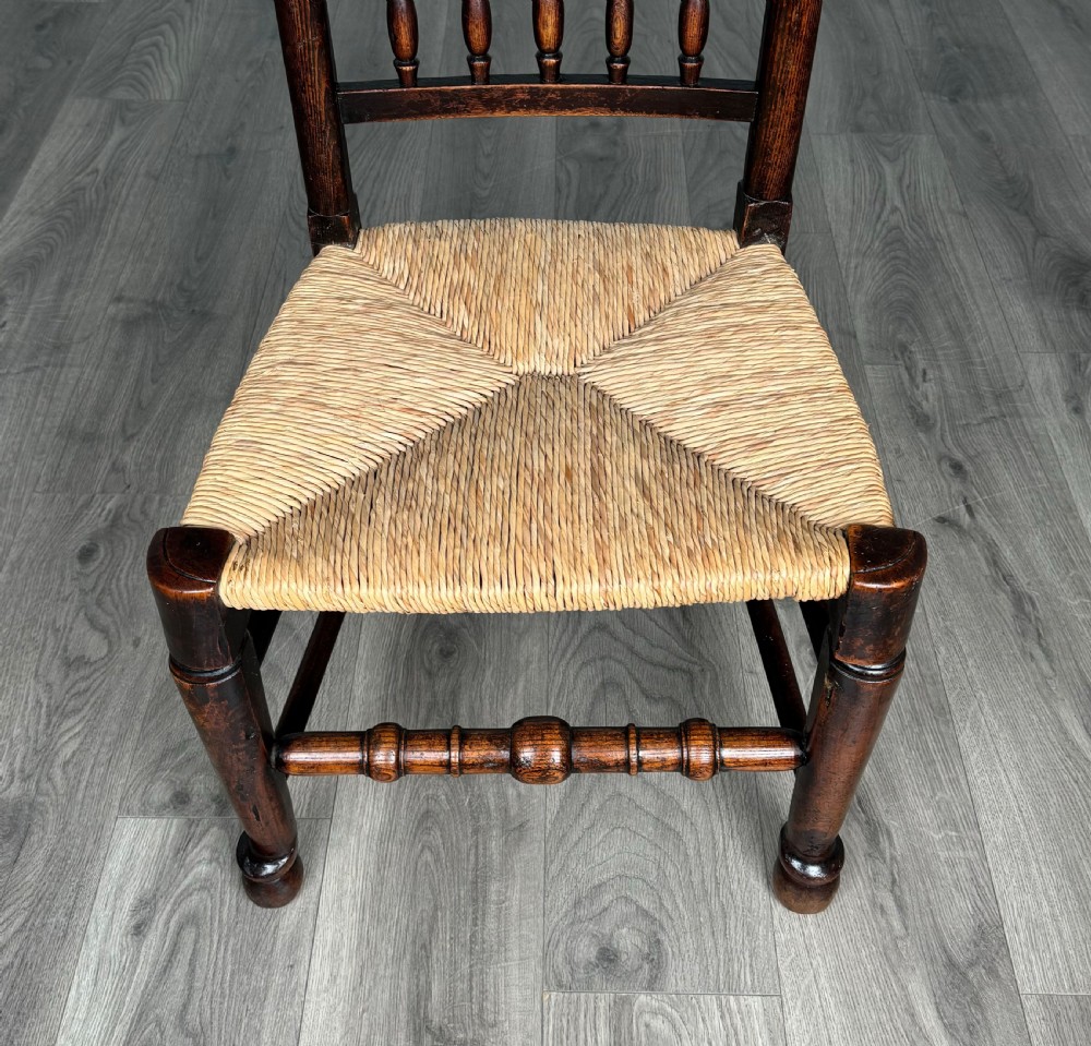 Antique 18th Century Set Of 10 Oak Spindle Back Dining Chairs View VIII