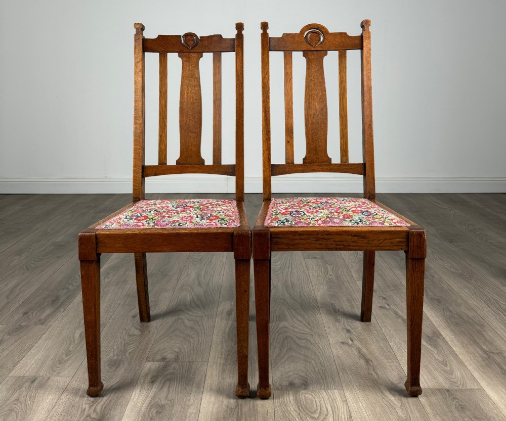 Antique 20th Century Set Of 6 Art Nouveau Style Dining Chairs View X