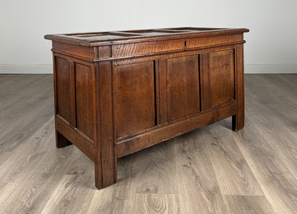 Antique 18th Century Coffer / Blanket Box In Oak View VIII