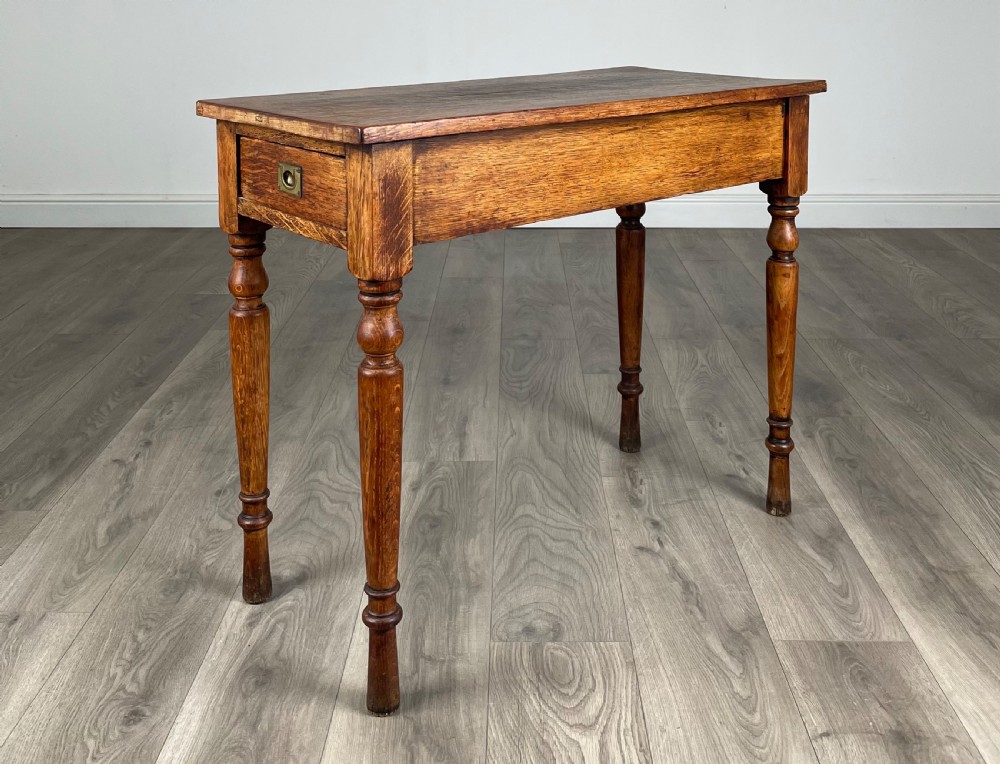 Antique Late 19th Century Side Table / Console Table In Oak