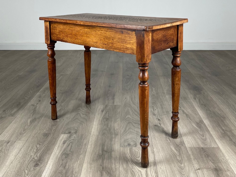 Antique Late 19th Century Side Table / Console Table In Oak View III