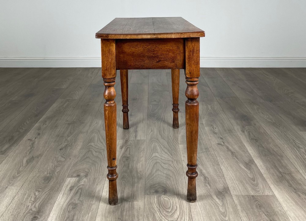 Antique Late 19th Century Side Table / Console Table In Oak View IV