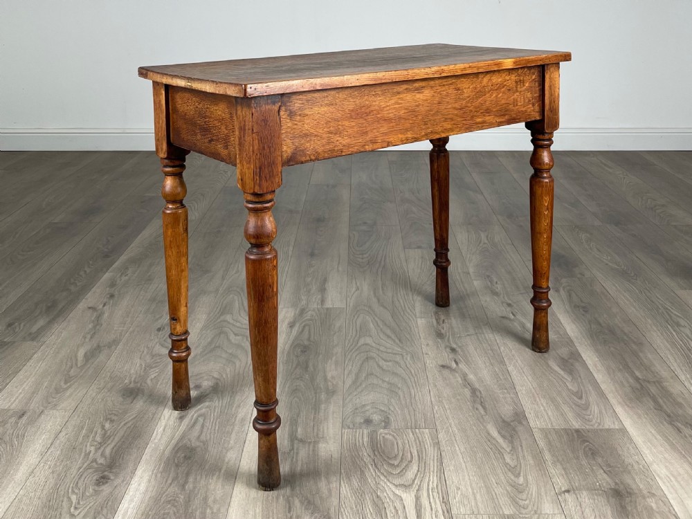 Antique Late 19th Century Side Table / Console Table In Oak View V
