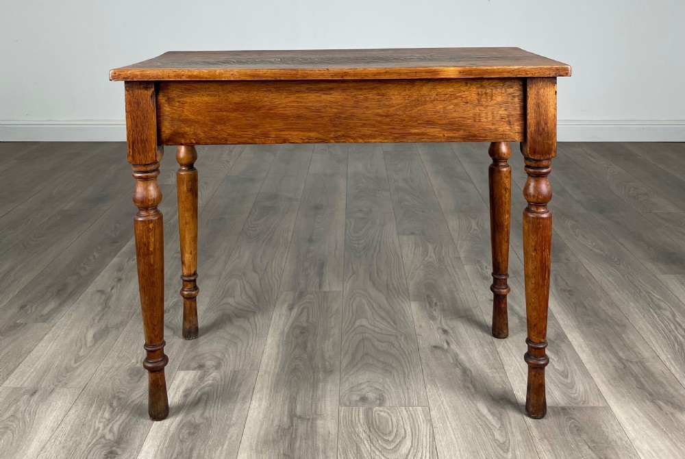 Antique Late 19th Century Side Table / Console Table In Oak View VI
