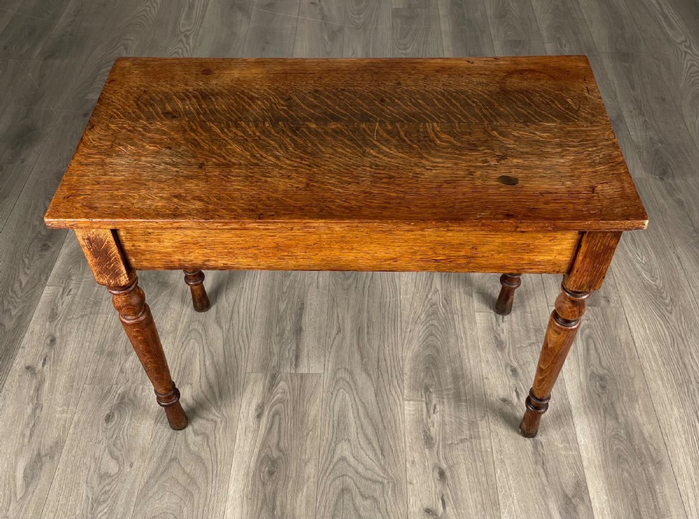 Antique Late 19th Century Side Table / Console Table In Oak View IX
