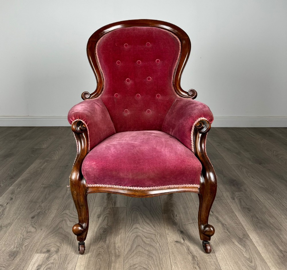 Antique 19th Century Pair Of Armchairs In Mahogany View IX