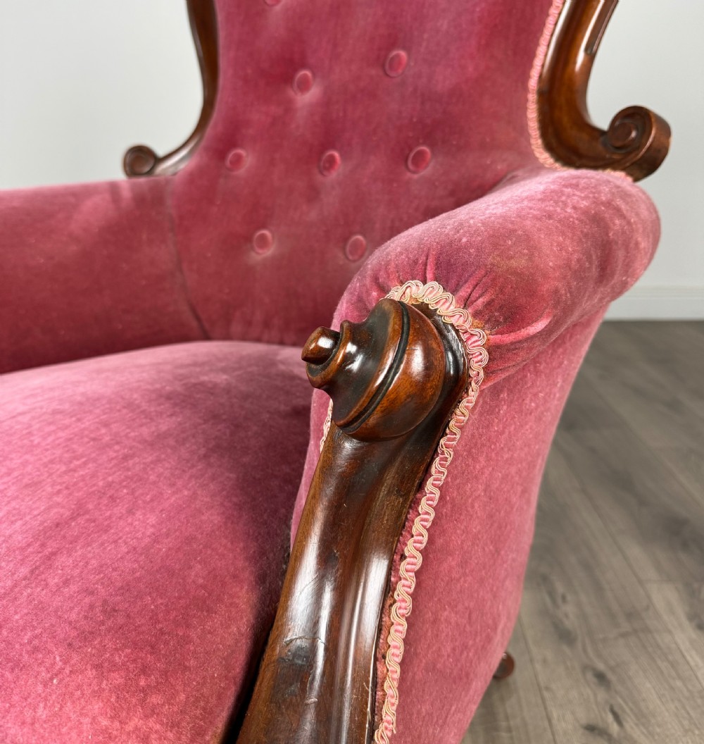 Antique 19th Century Pair Of Armchairs In Mahogany View XI