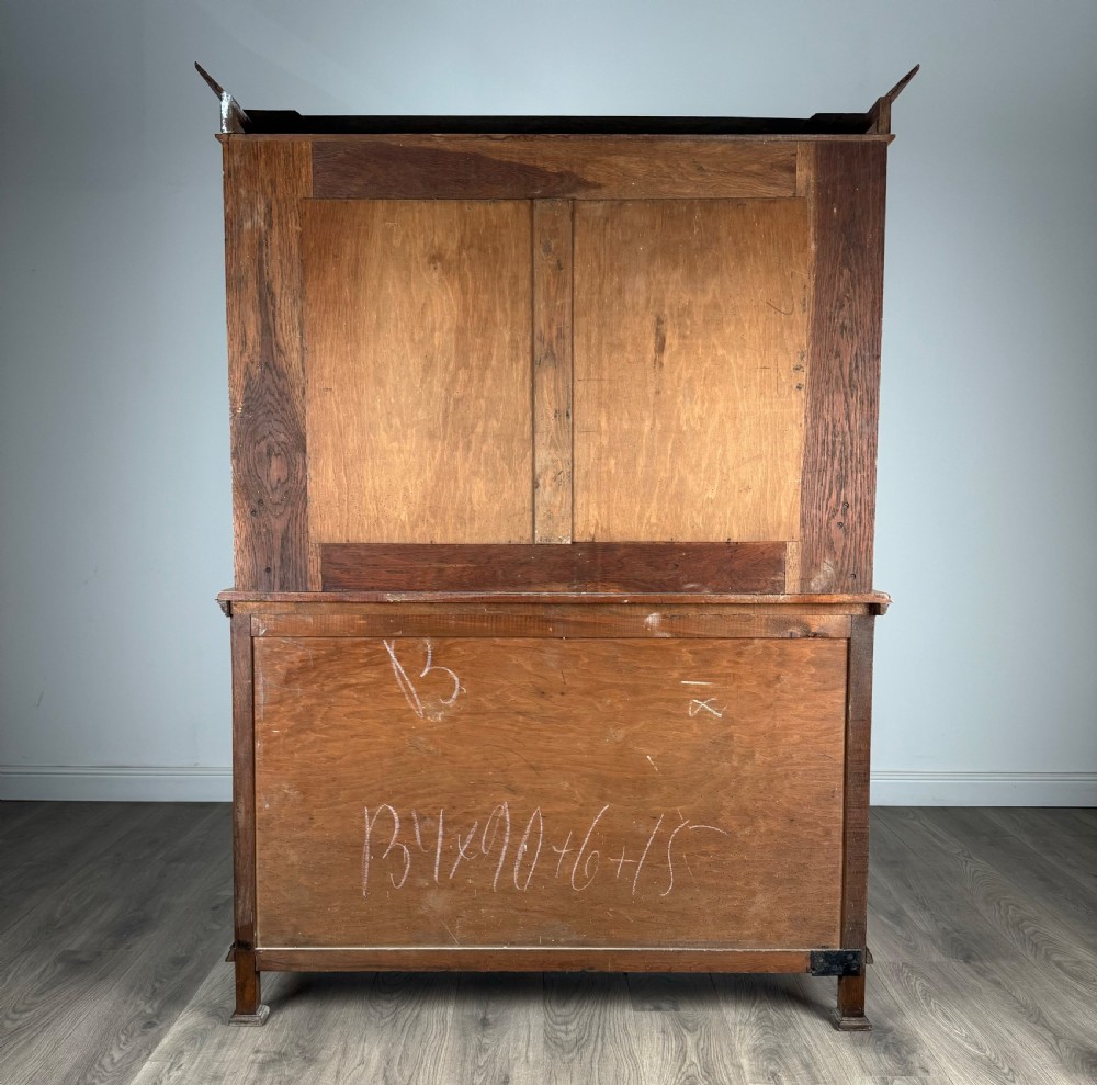 Antique 20th Century Golden Oak Mirror Back Sideboard View IV