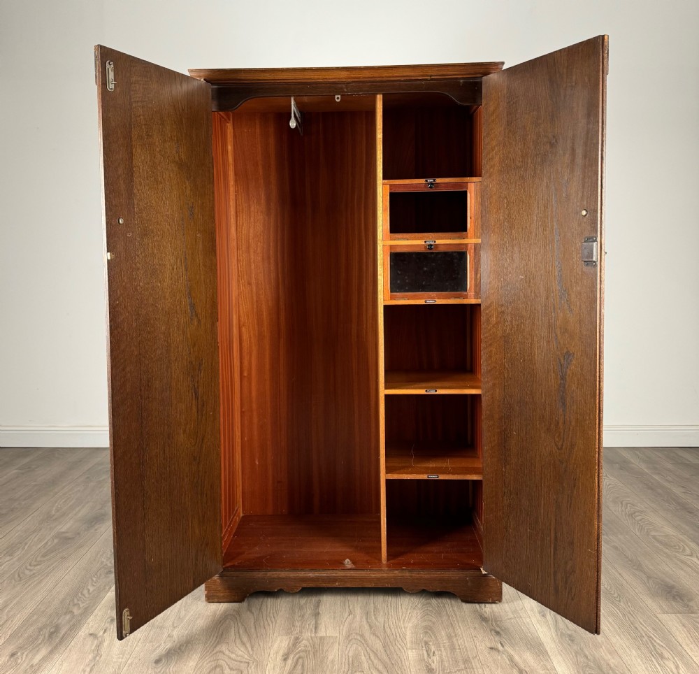 Antique 20th Century Wardrobe In Oak View II