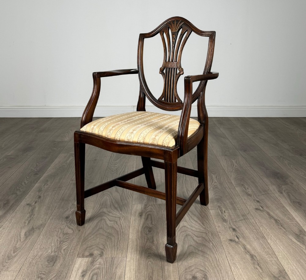 Antique 19th Century Set Of 6 Mahogany Shield Back Dining Chairs View II