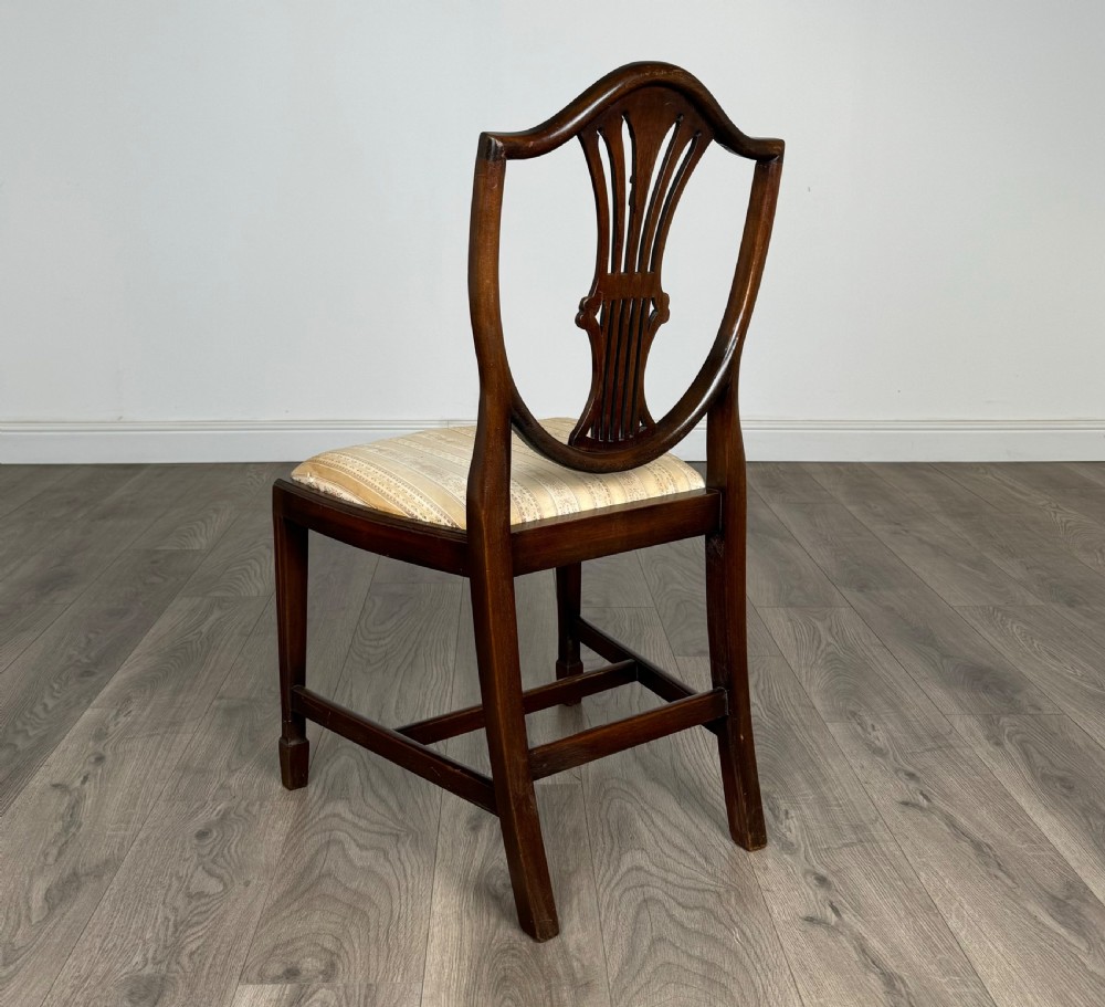 Antique 19th Century Set Of 6 Mahogany Shield Back Dining Chairs View VIII