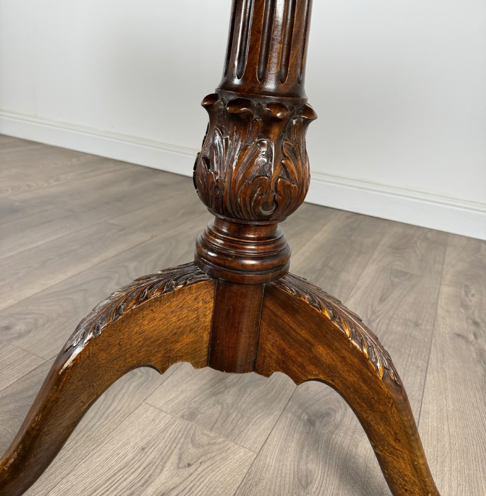 Antique 20th Century Carved Dining Table In Mahogany View IX