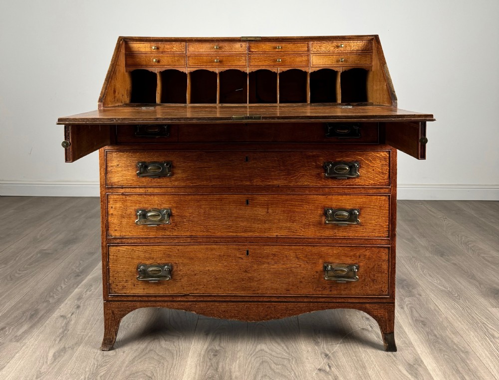 Antique 18th Century Bureau In Oak View II