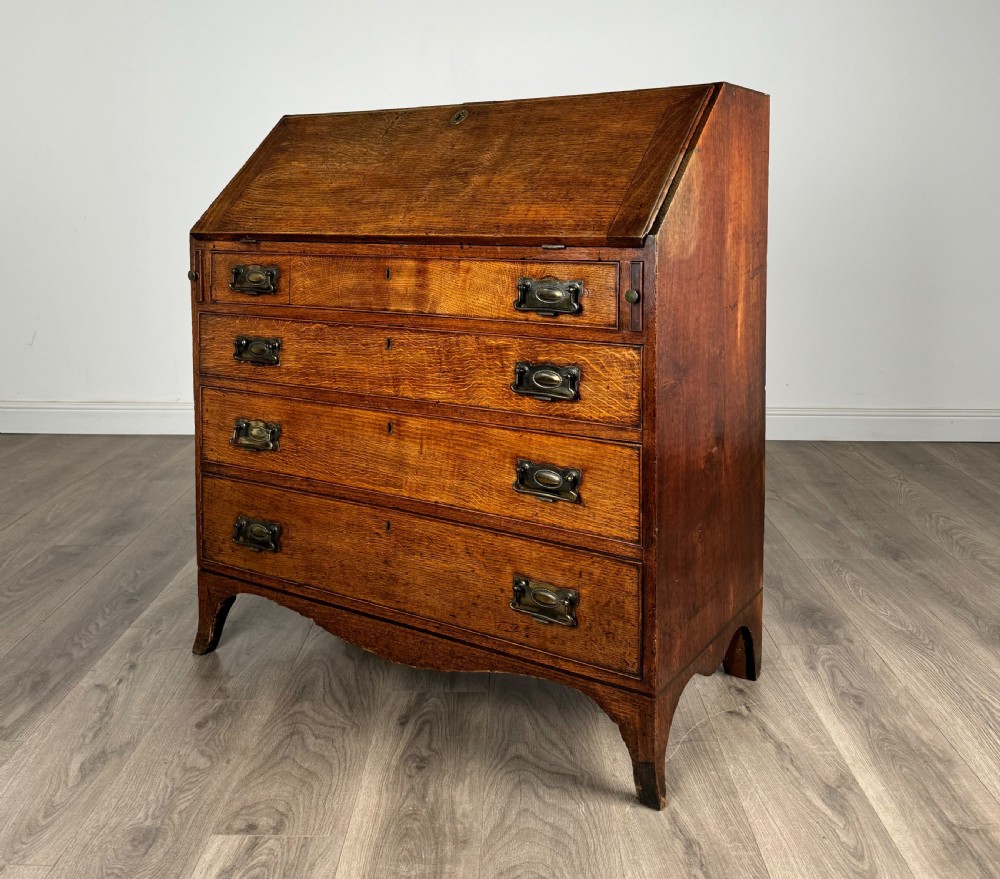 Antique 18th Century Bureau In Oak View III