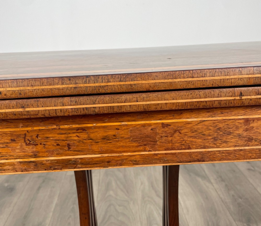 Antique 19th Century Card Table In Rosewood View IX