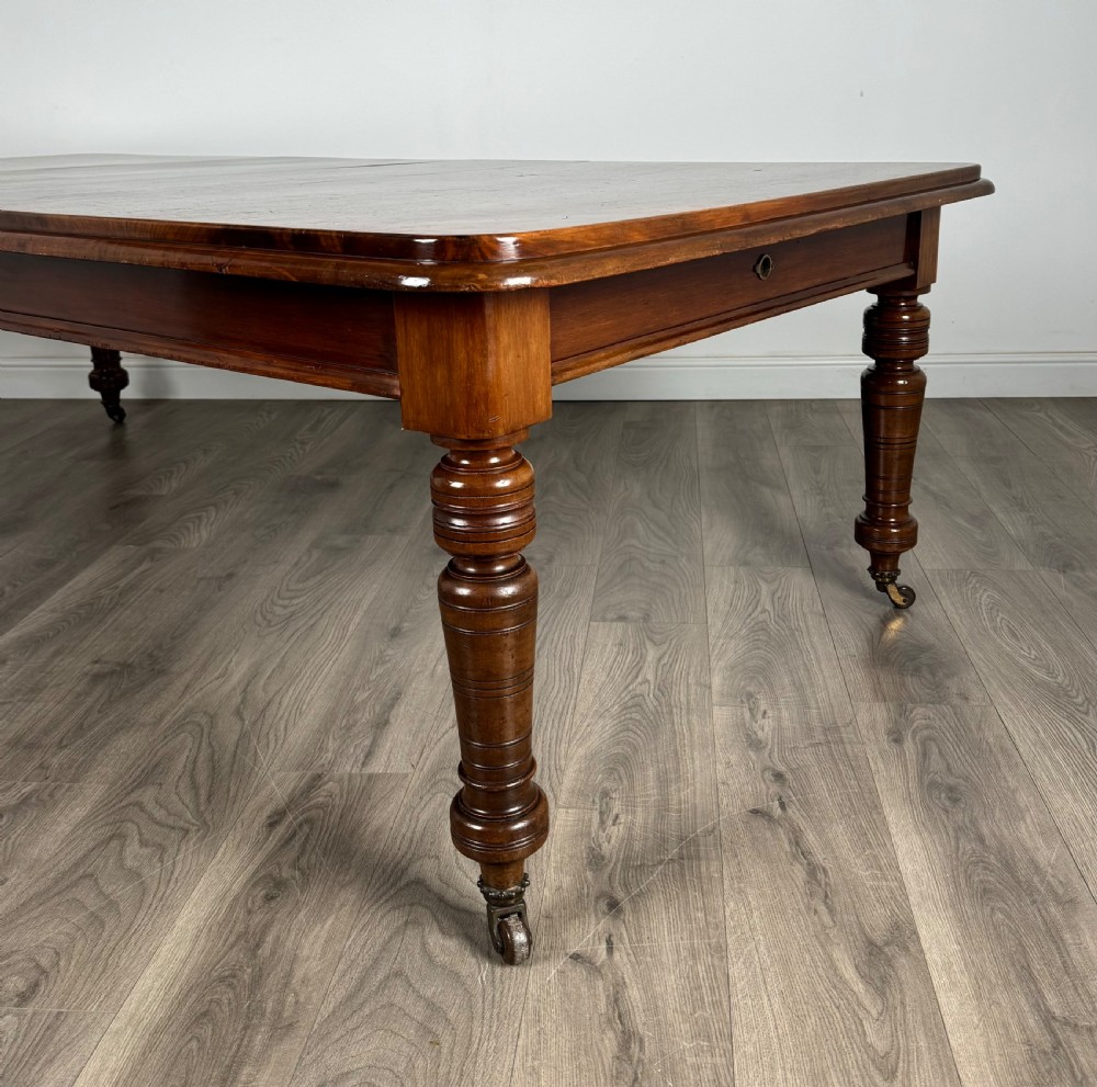 Antique Late 19th Century Large Mahogany Extending Dining Table View VIII