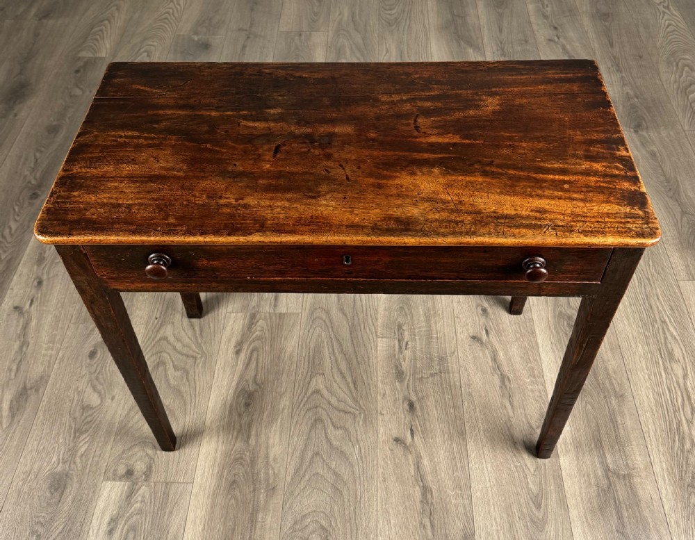 Antique 18th Century Side Table / Writing Table In Mahogany View IX