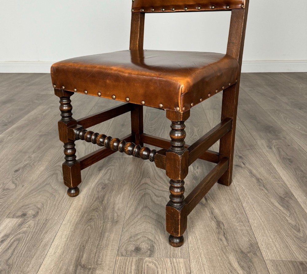 Antique 20th Century Set Of 6 Oak Dining Chairs View IV