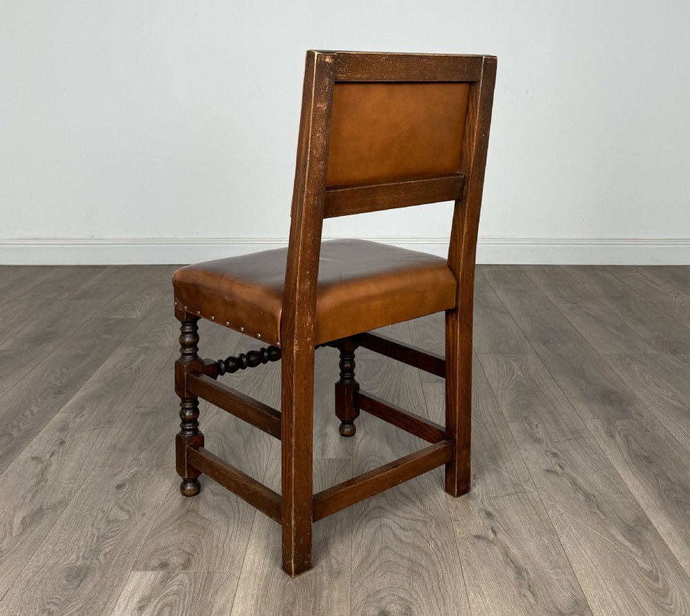 Antique 20th Century Set Of 6 Oak Dining Chairs View VII