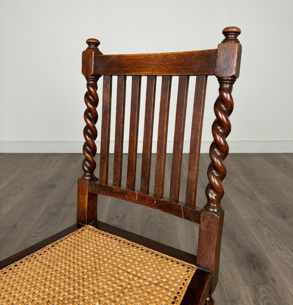 xAntique 20th Century Set Of 4 Barley Twist Dining Chairs In Oak View III