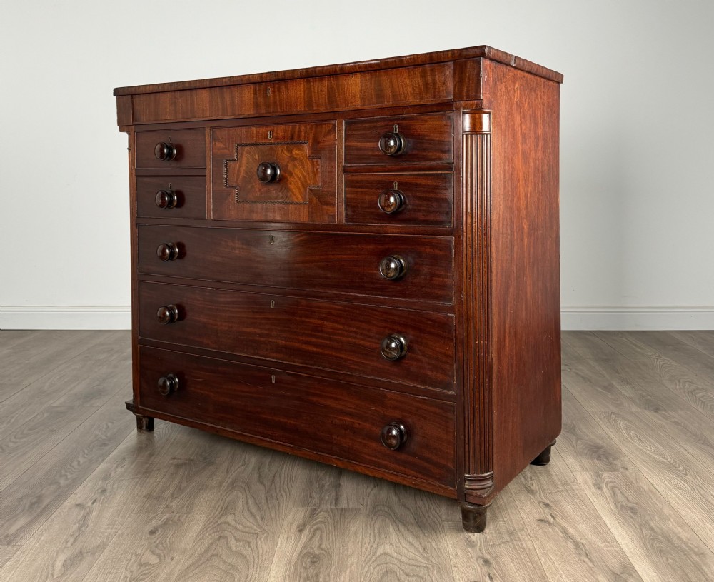 Antique 18th Century Quality Mahogany Chest Of Drawers View II