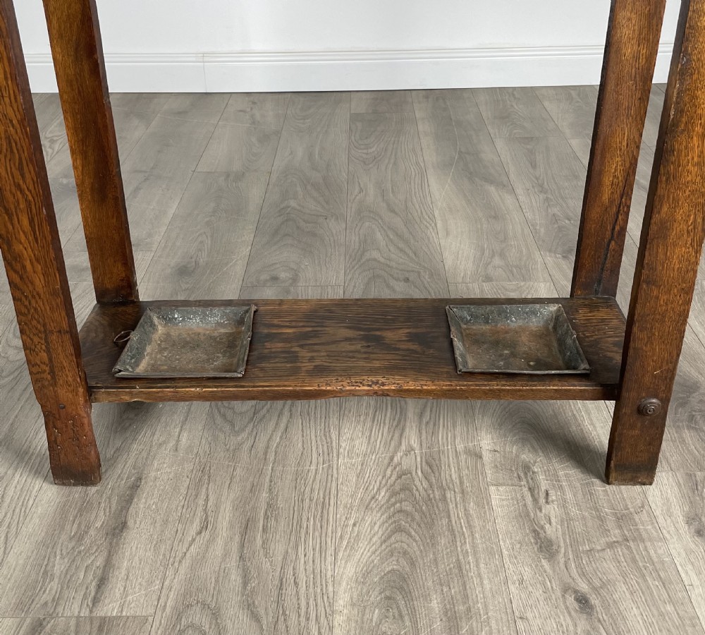 Antique 20th Century Art Nouveau Style Hall Stand In Oak View X