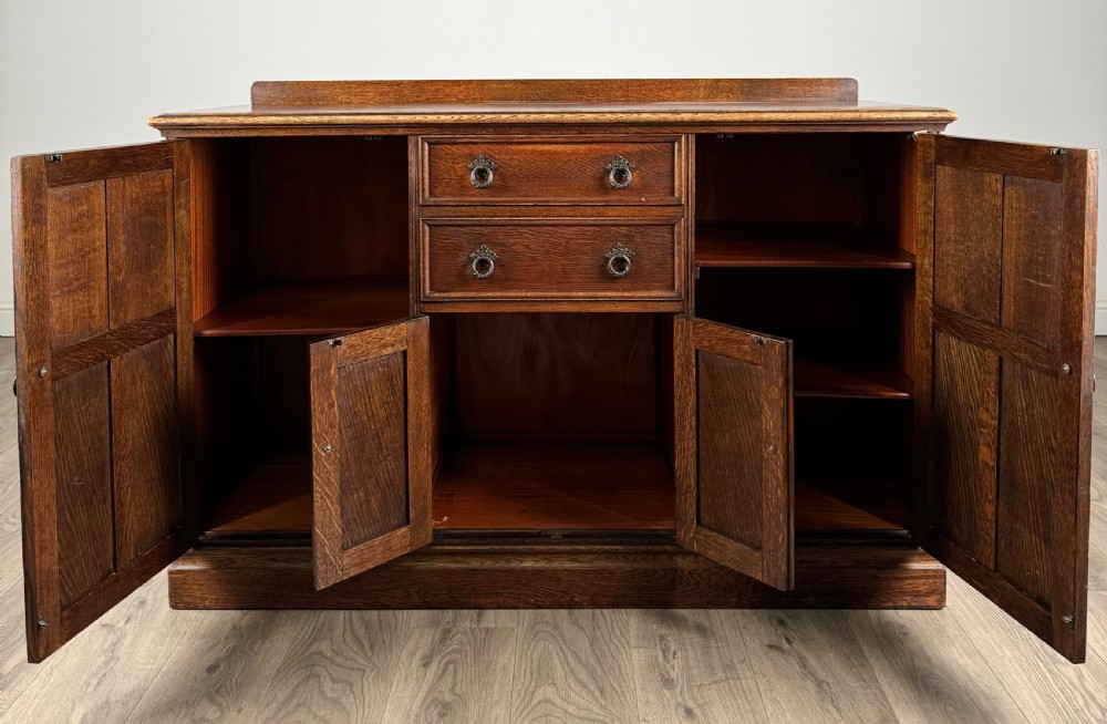 Antique 20th Century Carved Oak Sideboard View X