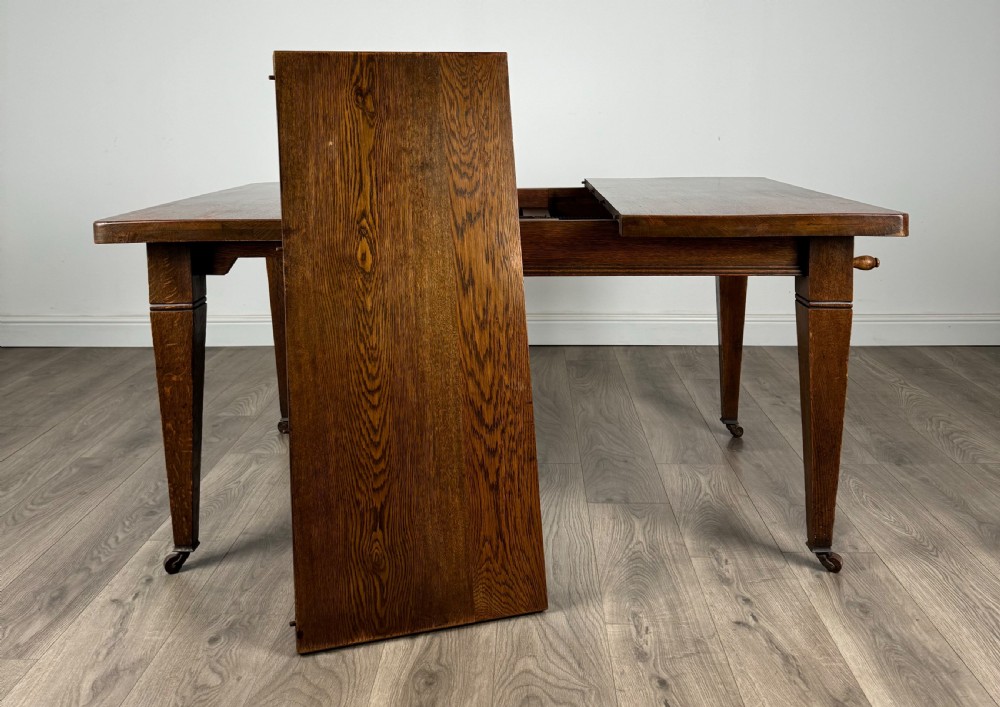 Antique 20th Century Dining Table In Oak View III