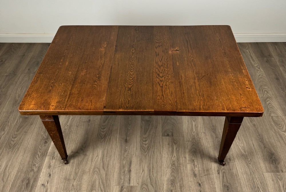 Antique 20th Century Dining Table In Oak View V