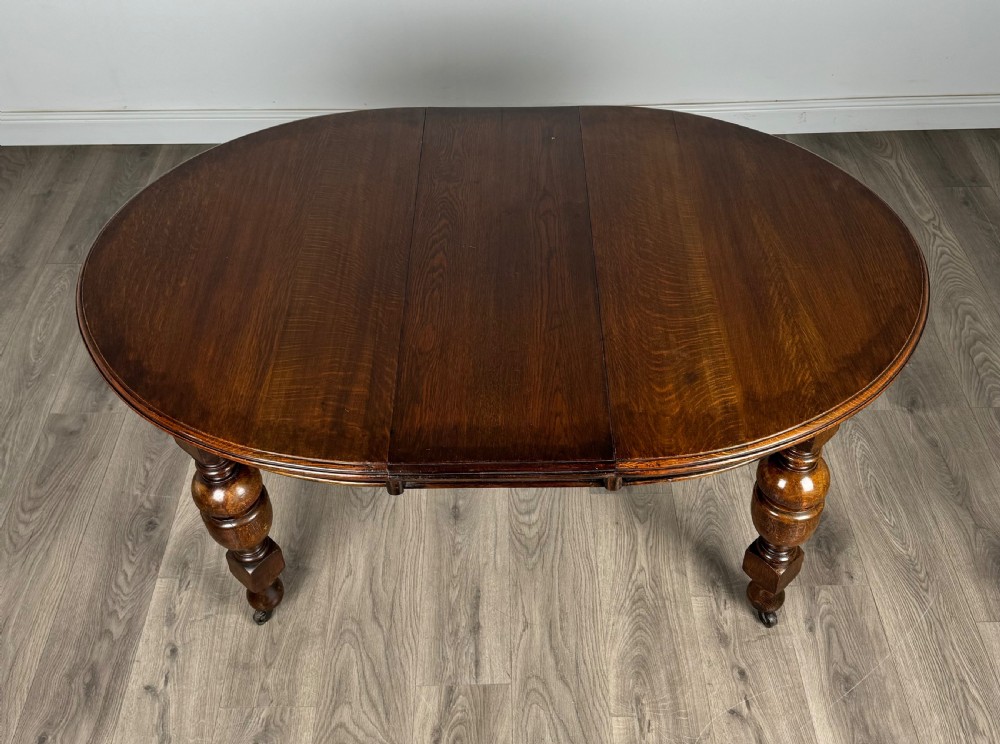 Antique 20th Century Dining Table In Oak View IV